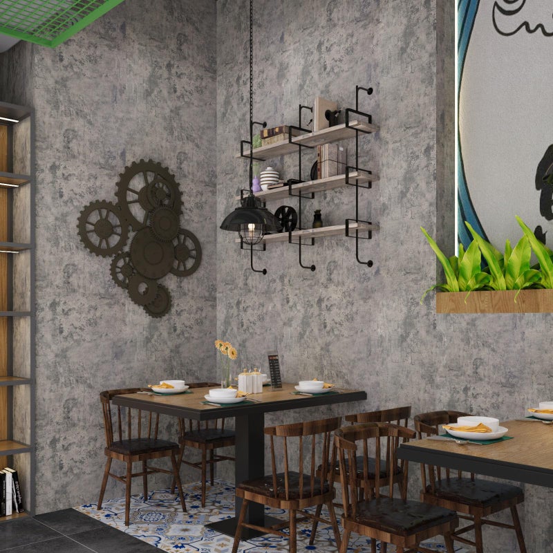 BAYYA Cement Grey Contact Paper Concrete Peel and Stick Wallpaper Industrial Style Self Adhesive Paper Waterproof Removable Decorative Paper Vinyl Film Furniture Stickers for Bathroom Kitchen Cabinets - Image 4